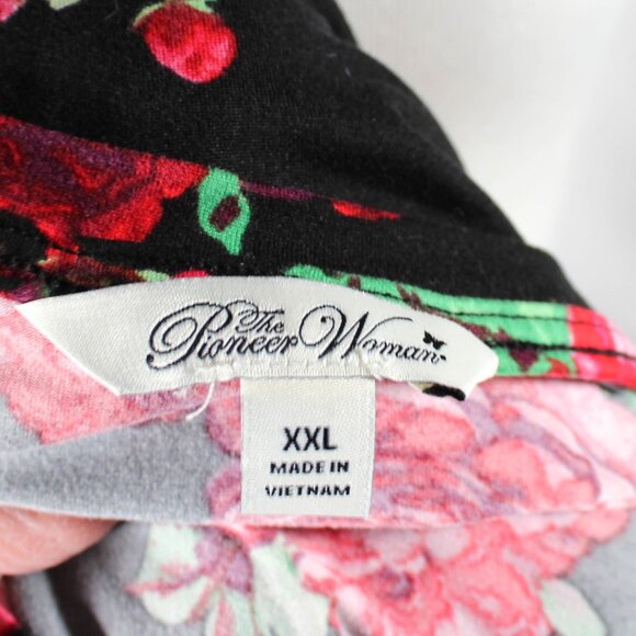 Womens Rose Floral Romantic Casual Bold Blouse Top Size XXL Pioneer Woman - Picture 8 of 10